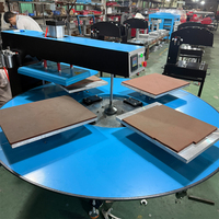 Nouvelle presse à chaud automatique Shenghua CY-B à quatre stations pour l'impression par sublimation sur t-shirts, contrôle numérique, garantie de 2 ans