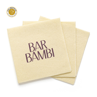 Serviettes en papier jetables OOLIMA 1-2 plis Airlaid, douces et colorées, pliées pour le dîner, style pack