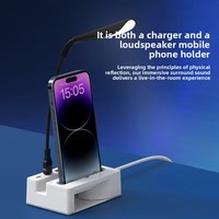 Convertisseur USB J13 - Station d'accueil multi-ports Type-C avec câble, amplificateur audio, support multifonction et charge rapide pour lit