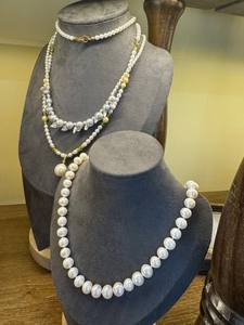 Yob สร้อยคอไข่มุกทะเลใต้ธรรมชาติสีขาวไข่มุกธรรมชาติทรงบาร็อคน้ำเค็มไข่มุกแท้วินเทจบุคคลที่สาม - Product Image 3