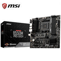 MSI B550M PRO-DASH Micro-ATX游戏主板与AMD B550芯片组支持高达4400(OC) MHz的DDR4内存