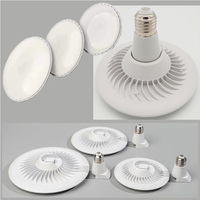 Ampoule LED UFO certifiée CE RoHS, couleur blanc doré, 6000K, 110lm/w, dimmable, PF0.9, E27 B22, 20w 30w 40w 50w
