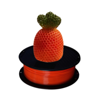 Filamen PETG Merah Oranye untuk Pencetakan 3D Transparansi Tinggi Transmisi Cahaya Ramah Lingkungan Diameter 1.75MM Kompatibel dengan Printer FDM
