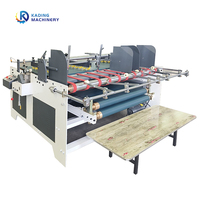 Pressage de carton ondulé Gluer Pressing Type Machine de collage pliante semi-automatique
