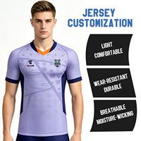 Jersey Sepak Bola Cetak Digital Kustom Profesional Berkualitas Tinggi Bahan Poliester Personalisasi Maillot De Football