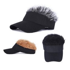 JHMN34QR _ 53DC Gorra de Sol de pelo humano Sombrero de moda y deflector de insectos de viento - Product Image 1