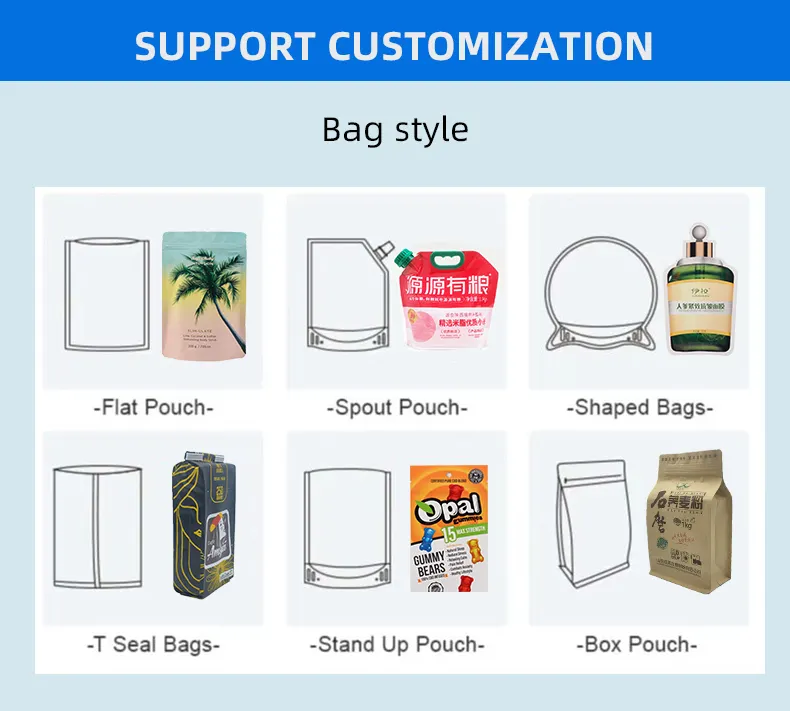 Custom Clothing Packaging Bags Plastic Stand Up Bags Swimwear Zip Lock Clothing Garment Zipper Stand Up Pouch Packaging Pouch