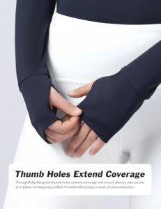 Camisa de Equitación para Mujer, Estilo Ecuestre, Hombros con Costuras, Manga Larga, Orificios para Pulgares, Bloques de Color, Cuello Alto, Spandex, Nailon - Product Image 5