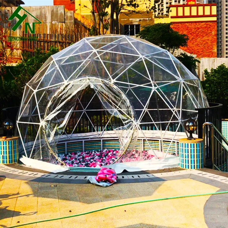 Tienda impermeable de cúpula de PVC transparente de 3m para fiesta al aire libre