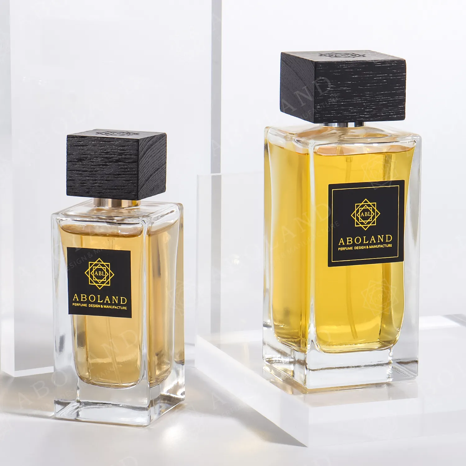 ABL più nuovo personalizzato un Set di profumo Packaging-100ml bottiglia di profumo in vetro trasparente con tappo in legno