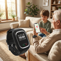 Pulsera Inteligente HW02 4G LTE para Personas Mayores con Botón de Emergencia SOS, Resistente al Agua IP68, Monitor de Frecuencia Cardíaca y Oxígeno en Sangre, Rastreador para Personas Mayores