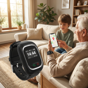 HW02 Braccialetto Intelligente 4G LTE per Anziani con Pulsante SOS di Emergenza, Impermeabile IP68, Monitoraggio Frequenza Cardiaca e Ossigeno nel Sangue, Localizzatore per Anziani - Product Image 1