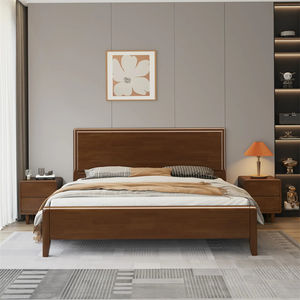 Высокое качество, французская Элегантная классическая конструкция, светло-серый, массивная деревянная рама, арочная изголовье, кровать для салфетки - Product Image 2