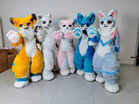 2026 Blue Sky Dernier design Sweet Pink Cherry Blossom Fox Kemono Fursuit complet Costume de cosplay en fourrure