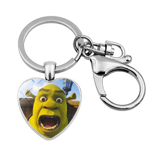 2024 usine personnalisé dessin animé <span class=keywords><strong>Shrek</strong></span> coeur chaîne porte-clés métal homard pendentif porte-clés - Product Image 6
