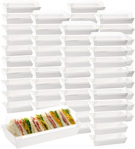 PET Clear Disposable Food Grade Rectangle Plastic Container <b>Dessert</b> Pie Roll Cake Transparent Packaging <b>Boxes</b> Accept Custom - Product Image 5