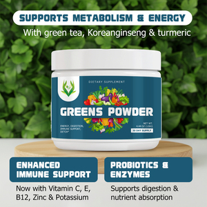 Polvo Verde OEM ODM con Mezcla de Antioxidantes y Hongos Patentada, Fibra Dietética que Apoya la Energía Natural, Polvo Herbal - Product Image 6