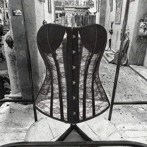 Corsets vintage antibactériens 11 couleurs pour femmes, bustier à lacets avant, sous-poitrine, 5 baleines, 14 os en plastique, maintien ferme, grande taille - Product Image 3