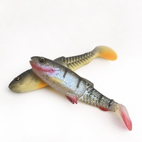 Leurre souple en acier inoxydable imprimé, imitation poisson-chat géant, queue en T, sans hameçons, vente en gros à l'exportation