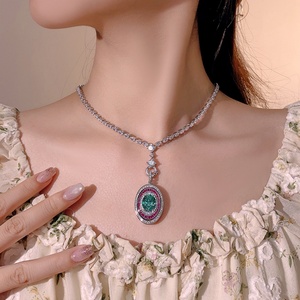 Fashion Jewelry Eco-friendly Copper DIY <b>Locket</b> Pendant Necklace Pear Cut Adjustable Chain Detachable Buckle for Women Daily Wear - Product Image 5