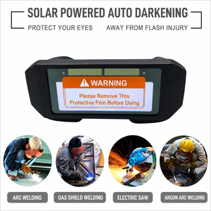 Casco per saldatura auto-oscurante a mezza faccia, occhiali protettivi anti-schizzi per saldatura MIG TIG ARC e lavori di molatura - Product Image 6