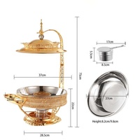 Chauffe-plat de luxe doré 8L en acier inoxydable avec support suspendu pour buffet, idéal pour mariages, hôtels et traiteurs (vente directe usine)