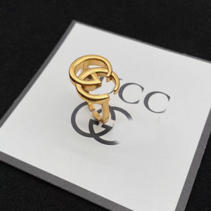 Bague ajustable en alliage Gu Jia Double G, style rétro classique, élégante et luxueuse, pour femme, style européen et américain - Product Image 5