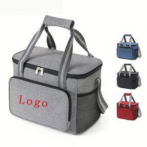 Sac personnalisé en tissu Oxford, sac à bandoulière pour le stockage des aliments, boîte à vin pour pique-nique, sac isotherme pour le déjeuner - Product Image 1