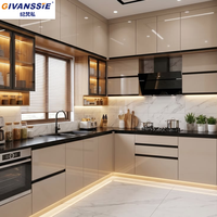 Armoire de cuisine en chêne sur mesure, meuble de rangement moderne personnalisé, garde-manger, armoire haute, porte en MDF et contreplaqué, panneau résistant à l'eau