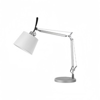 Lampe de table pliable à double bras, style minimaliste moderne, avec abat-jour en tissu, tension universelle, pour hôtel, maison d'hôtes, salon