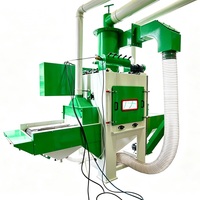 Système de sablage continu automatique à bande transporteuse, machine de sablage automatisée pour le nettoyage des surfaces de pièces plates