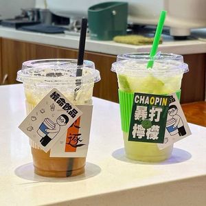 แก้วกาแฟและชาพลาสติก PET แบบใช้แล้วทิ้ง หนาพิเศษ ปลอดสาร BPA พร้อมฝาปิดสูง สำหรับเครื่องดื่มเย็นแบบนำกลับบ้าน ขายส่ง - Product Image 5