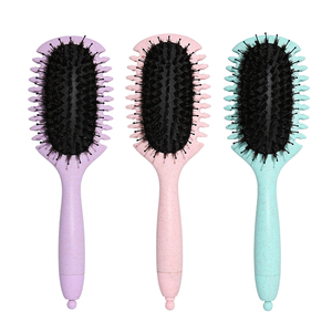 Peigne démêlant et massant le cuir chevelu 2-en-1 en paille de blé écologique, double face, pour coiffure et modelage des <span class=keywords><strong>cheveux</strong></span> à domicile - Product Image 2