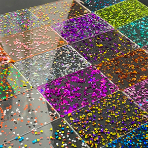 Kleurrijke Glitter Acrylplaat Vlok Ingebed Gesneden Op Maat Acryl 3Mm Decoratie Diy Laser Cutiing Acrylplaat Glitter - Product Image 2