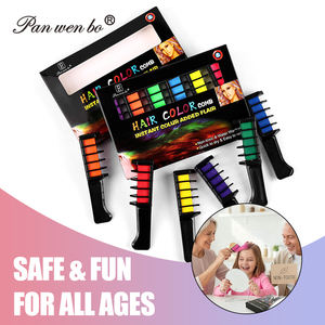 Tiza para el Cabello Lavable con Logotipo Personalizado de 6 Colores Panwenbo, Peine para Tiza para el Cabello, Tinte Temporal para el Cabello para Niñas - Product Image 5