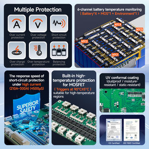 スマート<span class=keywords><strong>Bms</strong></span> 12v 100ahリチウム電池4S 6S 7S 8S <span class=keywords><strong>Bms</strong></span> 24V 9S 10S 11S <span class=keywords><strong>12S</strong></span> 36V 200A 250A <span class=keywords><strong>Lifepo4</strong></span> <span class=keywords><strong>Bms</strong></span> 16s 48v RS485 CAN GPS付き - Product Image 3