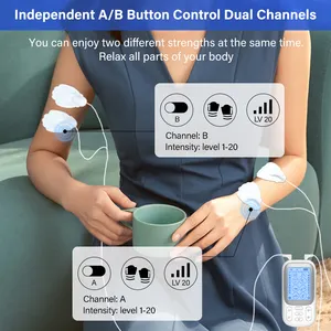 Alat pijat Unit TENS pemijat otot Ems perangkat mesin terapi Stimulator saraf elektrik