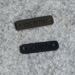 Etiquetas Rectangulares de Cuero <span class=keywords><strong>PU</strong></span> Lavables y Ecológicas con Orificios para Manualidades en Prendas, Bolsos, Zapatos, Apliques y Etiquetas en Relieve - Product Image 5