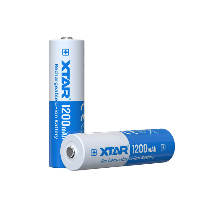 XTAR 14500 1200mAh 3.6V Protected 2.8A Max Discharge Current Li-ion Lithium Rechargeable Battery for Flashlight Power Tools