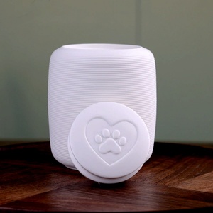 Nouvelle arrivée, urne <span class=keywords><strong>funéraire</strong></span> pour animaux de compagnie, empreinte de patte, <span class=keywords><strong>céramique</strong></span>, petit animal, chien, chat, souvenir, cendres, pot <span class=keywords><strong>funéraire</strong></span>, blanc, porte-cendres, bouteille, cercueil - Product Image 5