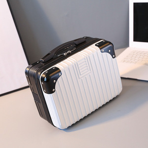 Estuche <span class=keywords><strong>de</strong></span> cosméticos portátil <span class=keywords><strong>de</strong></span> 14 pulgadas, Mini bolsas <span class=keywords><strong>de</strong></span> equipaje, bolso <span class=keywords><strong>de</strong></span> viaje <span class=keywords><strong>para</strong></span> llevar en vuelo, <span class=keywords><strong>Maleta</strong></span> pequeña <span class=keywords><strong>para</strong></span> Lady Girl Student, caja <span class=keywords><strong>de</strong></span> maquillaje - Product Image 3