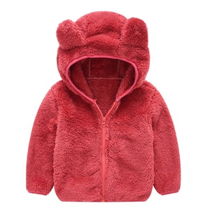 Manteau en polaire épaisse et chaude avec oreilles d'ours pour bébé, <span class=keywords><strong>veste</strong></span> d'hiver pour les nourrissons, garçons et filles, meilleur prix, - Product Image 1