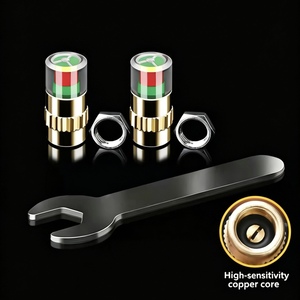 Capuchons de valve de pneu Air Alert 4 pièces/lot, indicateur de pression 2,4 bars, antivol, jauge d'air à 3 couleurs avec alerte visuelle - Product Image 4