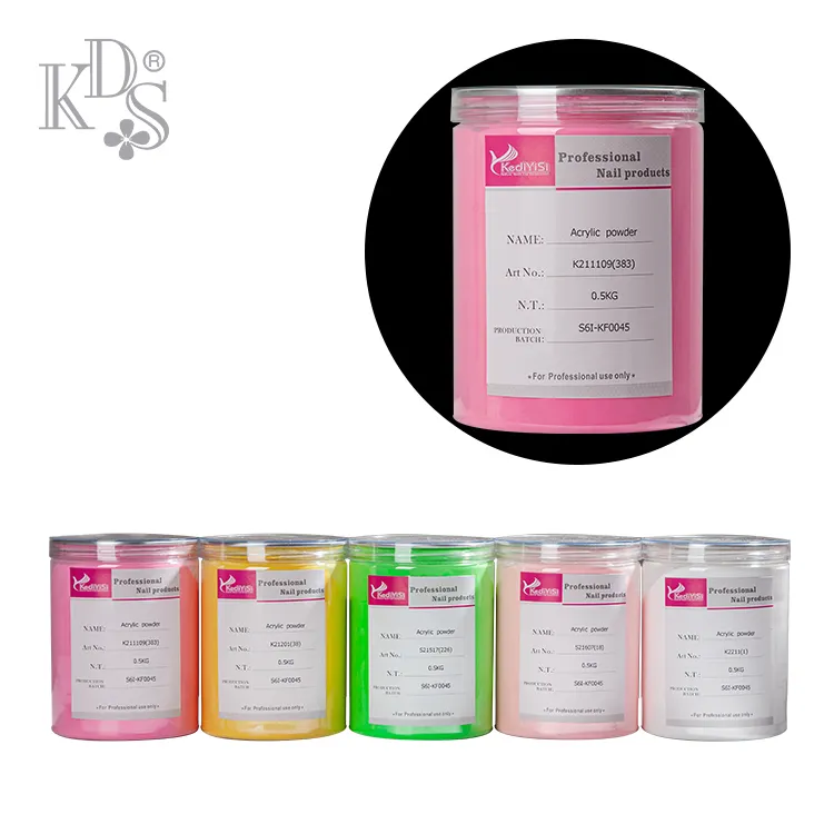 KDS toptan tırnak malzemeleri EMA özel etiket toplu 432 renk şeffaf tırnak akrilik toz