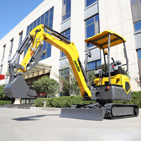 Mini-excavatrice sur chenilles compacte Kubota Engine 1,6 tonne CE EPA pour la construction