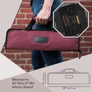 Estuche de Transporte para Cuchillos de Viaje Impermeable, con Cremallera Resistente, Material de Lona, Plegable, para Almacenamiento de Herramientas - Product Image 5