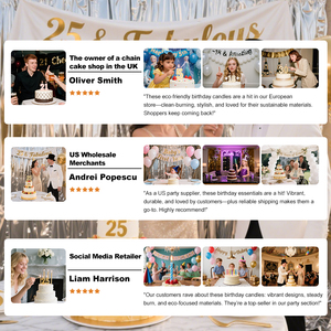 Vela con número de oro de cumpleaños al por mayor - Product Image 5