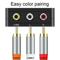 Câble audio-vidéo 3 RCA adapté pour amplificateur, égaliseur, limiteur, filtre passe-bas, décodeur numérique, microphone et caméra vidéo