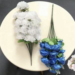 Precio barato salida de fábrica 24 cabezas Clavel globo Margarita flor artificial flor realista <span class=keywords><strong>para</strong></span> Arreglo de <span class=keywords><strong>cementerio</strong></span> funerario - Product Image 4