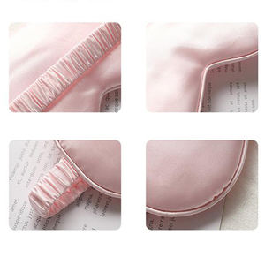 ユニセックス超滑らか目隠しシルクサテンソフトスリーピングアイマスクニット弾性ストラップOEMプリント刺繍アイパッチギフト用 - Product Image 4